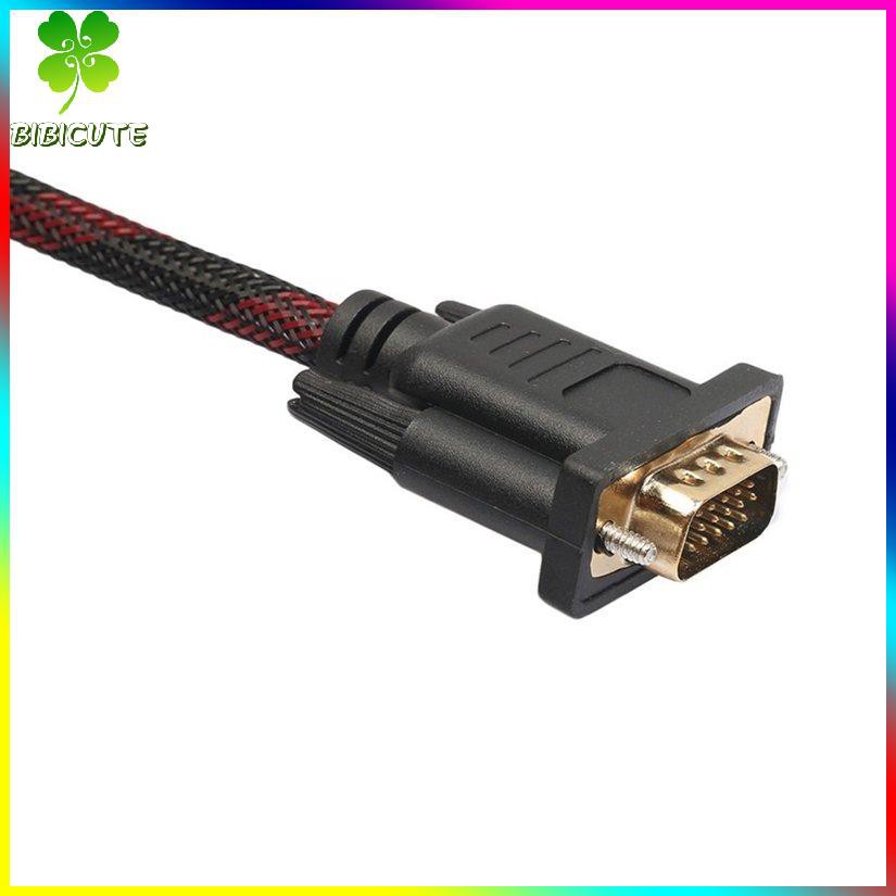 [Fast delivery]1.5M HDMI-compatible Male To VGA Data Connector Adapter Converter Cable Black