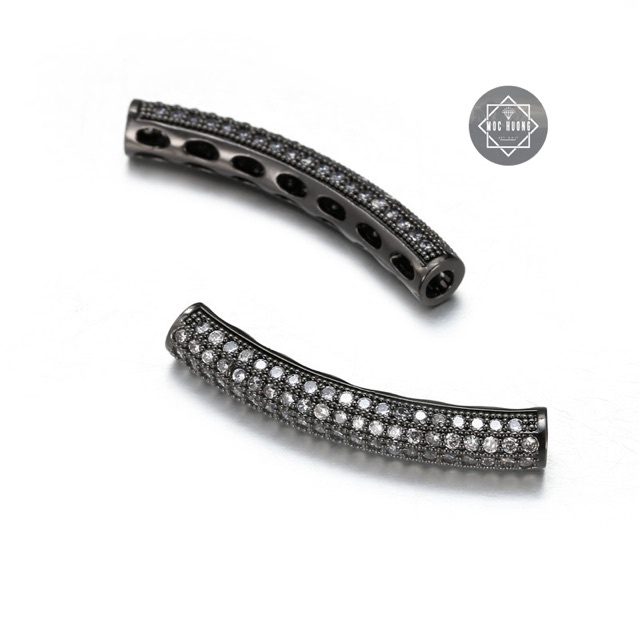 KHO SỈ  Charm ống đính đá - Hàng loại 1 cực đẹp PL063