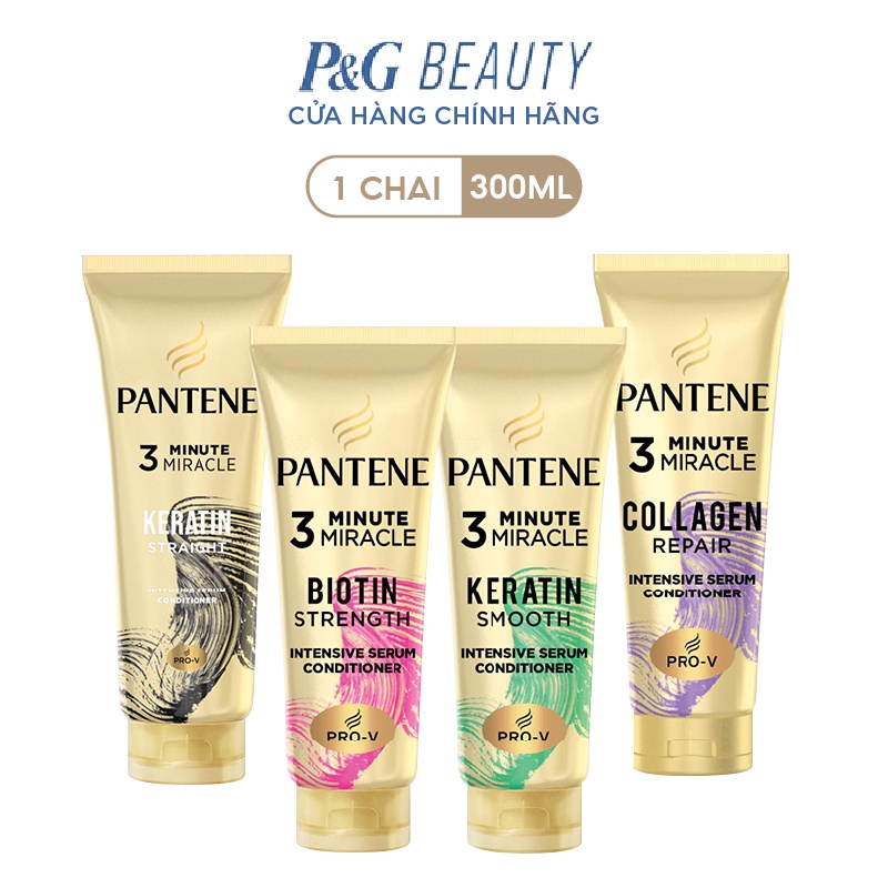 Dầu xả Pantene Pro- v 3 Phút diệu kì tuýp (300ml):Chăm Sóc Hư Tổn