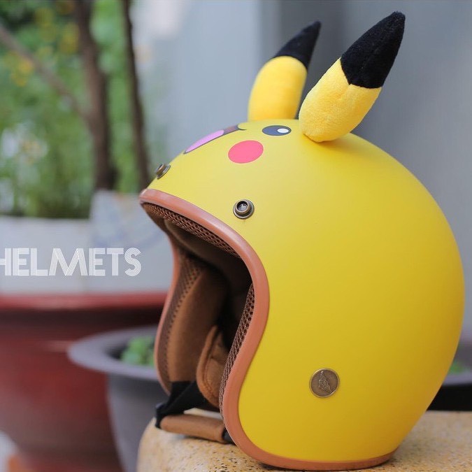 Mũ Bảo Hiểm 3/4 Đầu Pikachu Hàng Cao Cấp