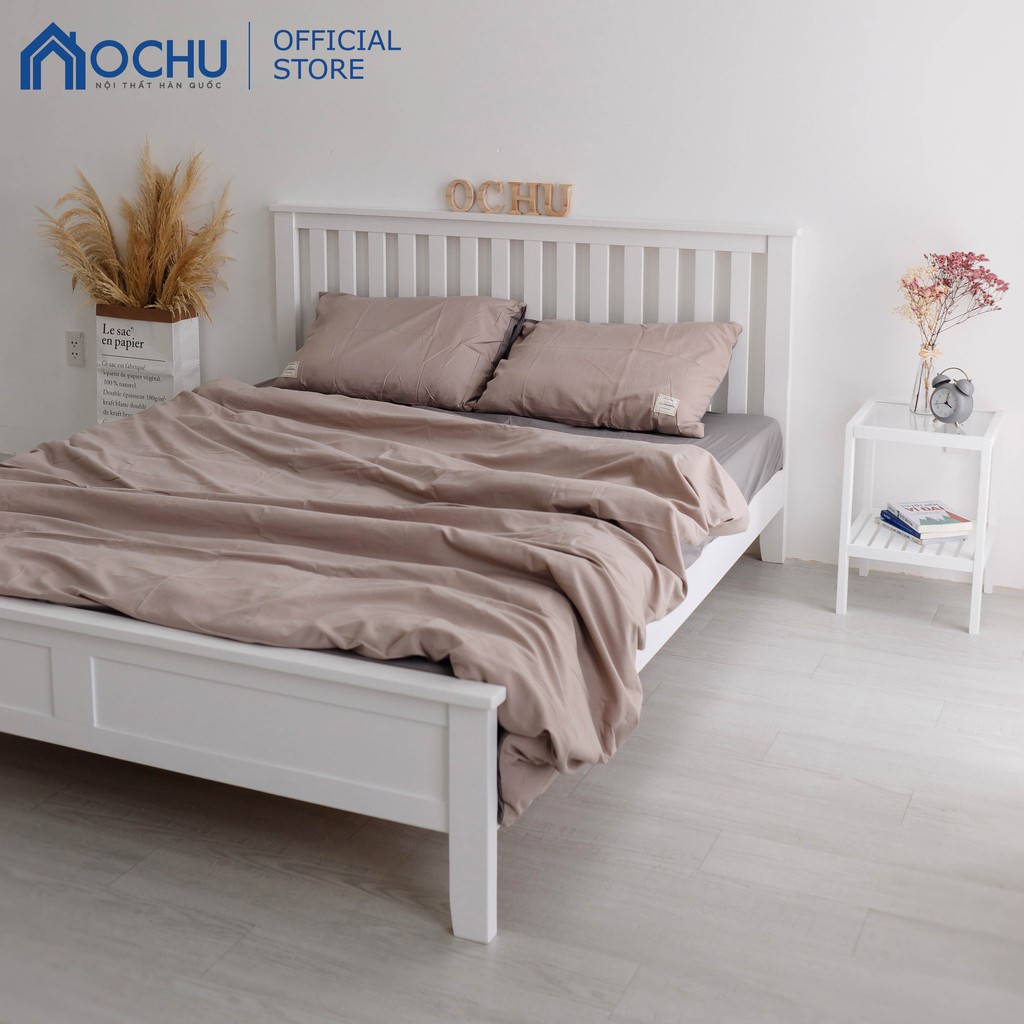 [Mã LIFENOITHAT62 giảm 8% tối đa 100k đơn 300k] Giường Ngủ Gỗ Thông OCHU - Bernie Bed - White