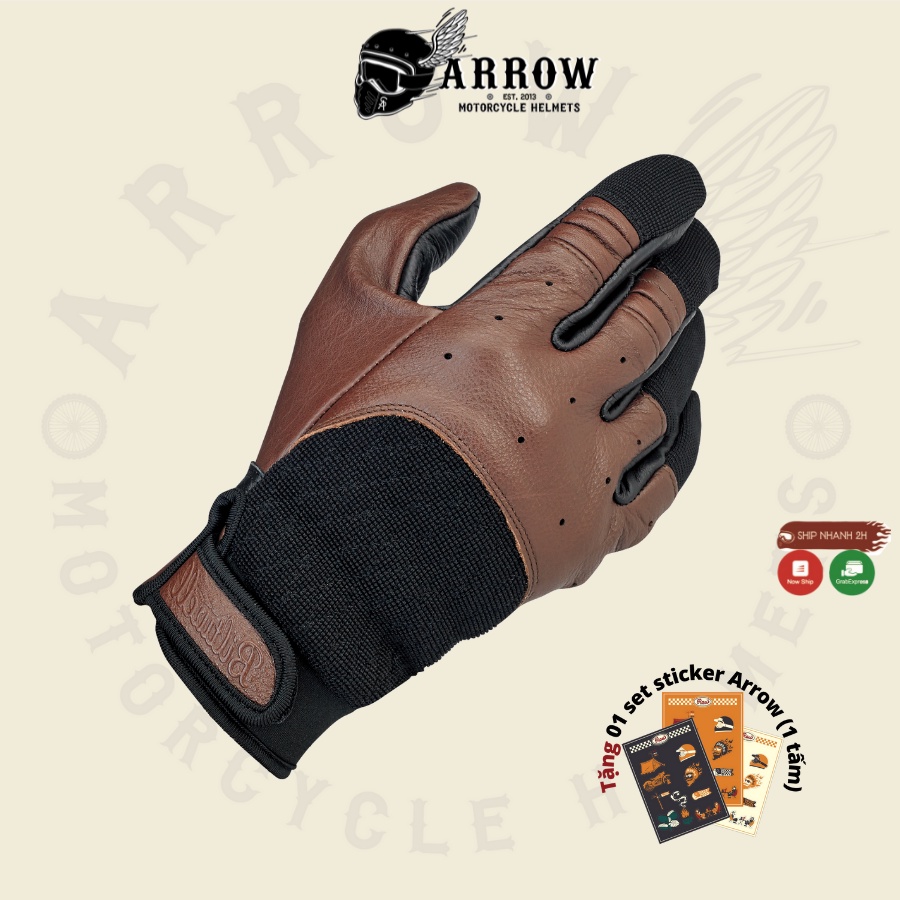 Găng tay đi xe máy Biltwell arrow shop Bantam bao tay đi xe máy cao cấp