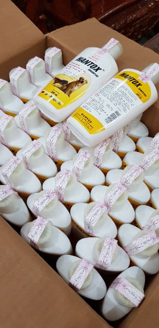 Sữa Tắm Trị Ve Rận Bọ Chét Chó Mèo Hantox 200ml vàng ( hạn sd t8 năm 2023)
