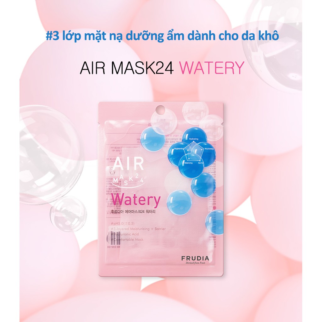 [Mua 2 tặng 1] Mặt Nạ Dưỡng Ẩm Cấp Nước Cho Da Frudia AIR Mask 24 Watery 25ml/1pcs