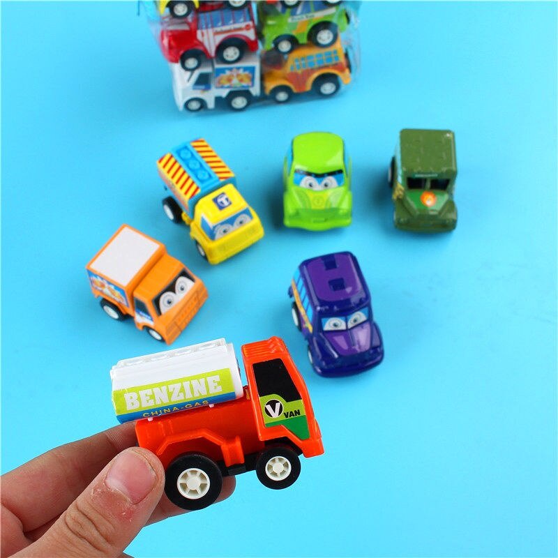 Bộ 6 Xe Tải Đồ Chơi Mini Vui Nhộn Cho Bé