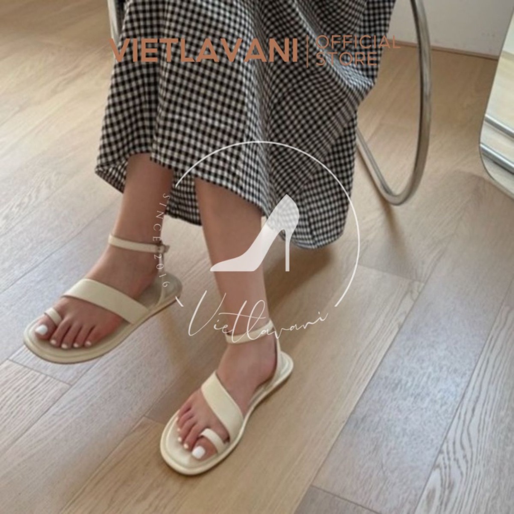 [Mã FAMARAL2 giảm 10K đơn 50K] Dép sandal HGS39 nữ xỏ ngón Quai chéo đế bệt siêu xinh