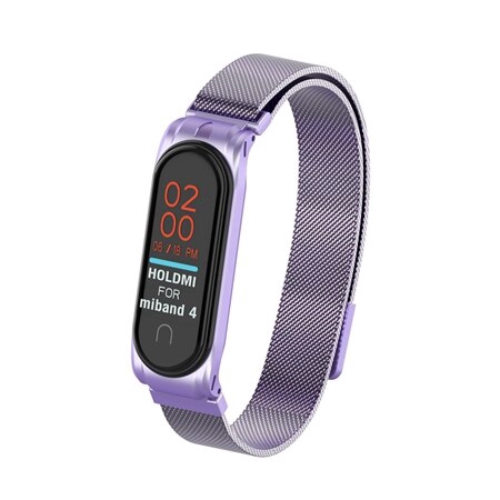 Dây Đeo Thay Thế Chất Liệu Kim Loại Dạng Lưới Cho Xiaomi Mi Band 5 / 4 / 3