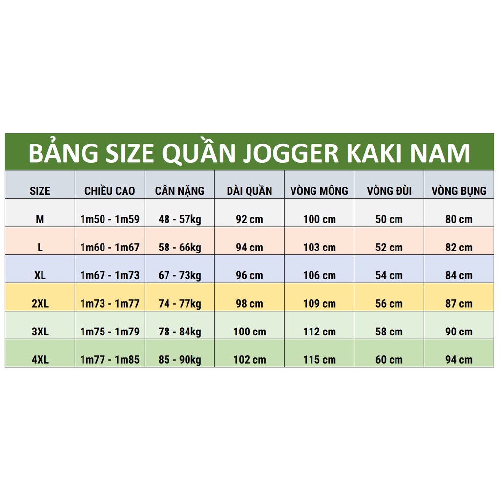 QUẦN JOGGER NAM VẢI KAKI CAO CẤP PHONG CÁCH TRẺ TRUNG