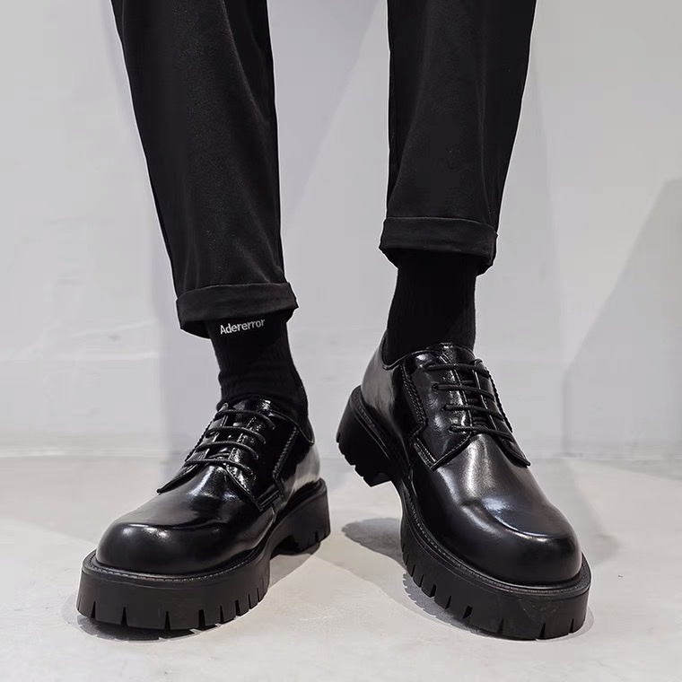 Giày Chunky Derby cao cấp, Giày da nam HOMME hiện đại đế 4,5cm tăng chiều cao 2139-R