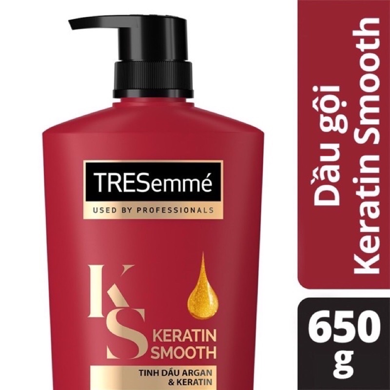 Dầu Gội TRESemme Keratin Smooth Tinh Dầu Argan Và Keratin Vào Nếp Suôn Mượt 650g