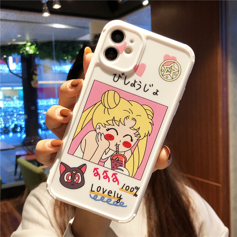 SAILOR MOON Ốp Lưng Phong Cách Thủy Thủ Mặt Trăng Cho Iphone6/6S/6Plus/ 7 / 7plus / 8 / 8 / 8plus / X / Xr / Xs / 11 / 12 / Pro / Max / Plus / Pro