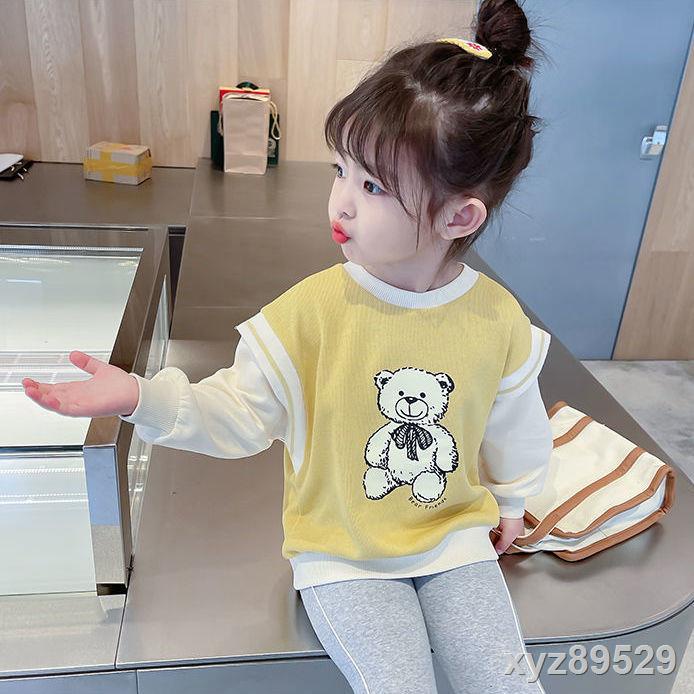 Áo Sweater giả nhiều lớp xinh xắn kiểu Hàn Quốc cho bé gái