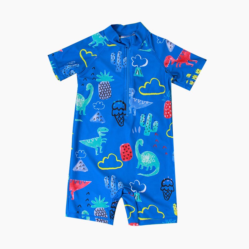 Bộ Đồ bơi trẻ em Kèm mũ che gáy hình Khủng long, Áo bơi cho bé - SPORTKIDS