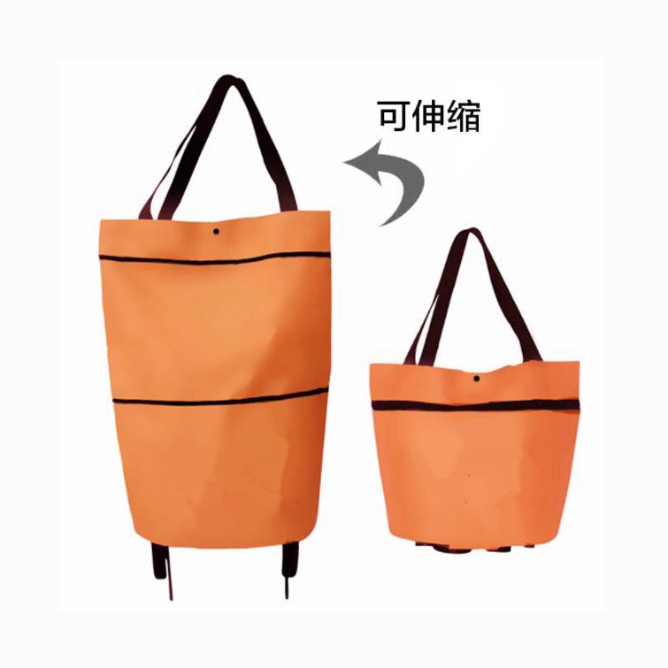 Túi Mua Sắm TAILI Có Bánh Xe Đẩy Mua Sắm Màu Trơn Bằng Vải Oxford Gấp Gọn Linh Hoạt