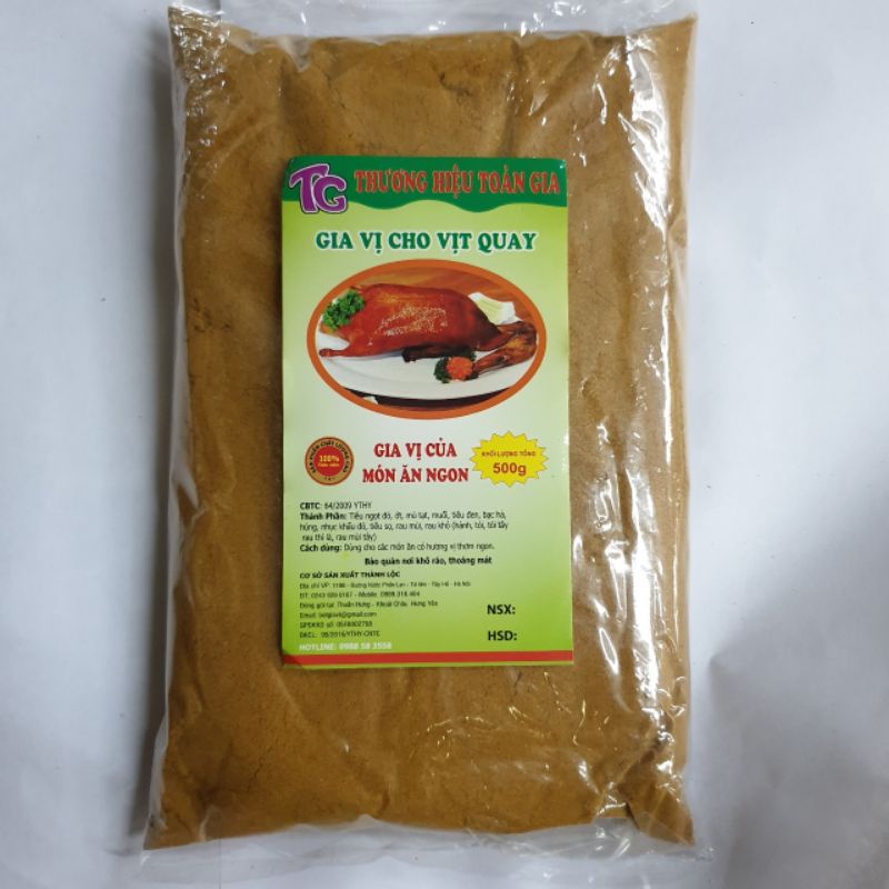 Gia vị vịt quay 100gr, 500gr - Bí quyết ướp món vịt quay hấp dẫn ngon đúng điệu, không thể chối từ