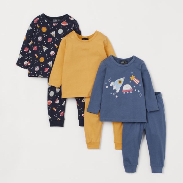 Set 3 bộ cotton dài HM auth (có tách lẻ)