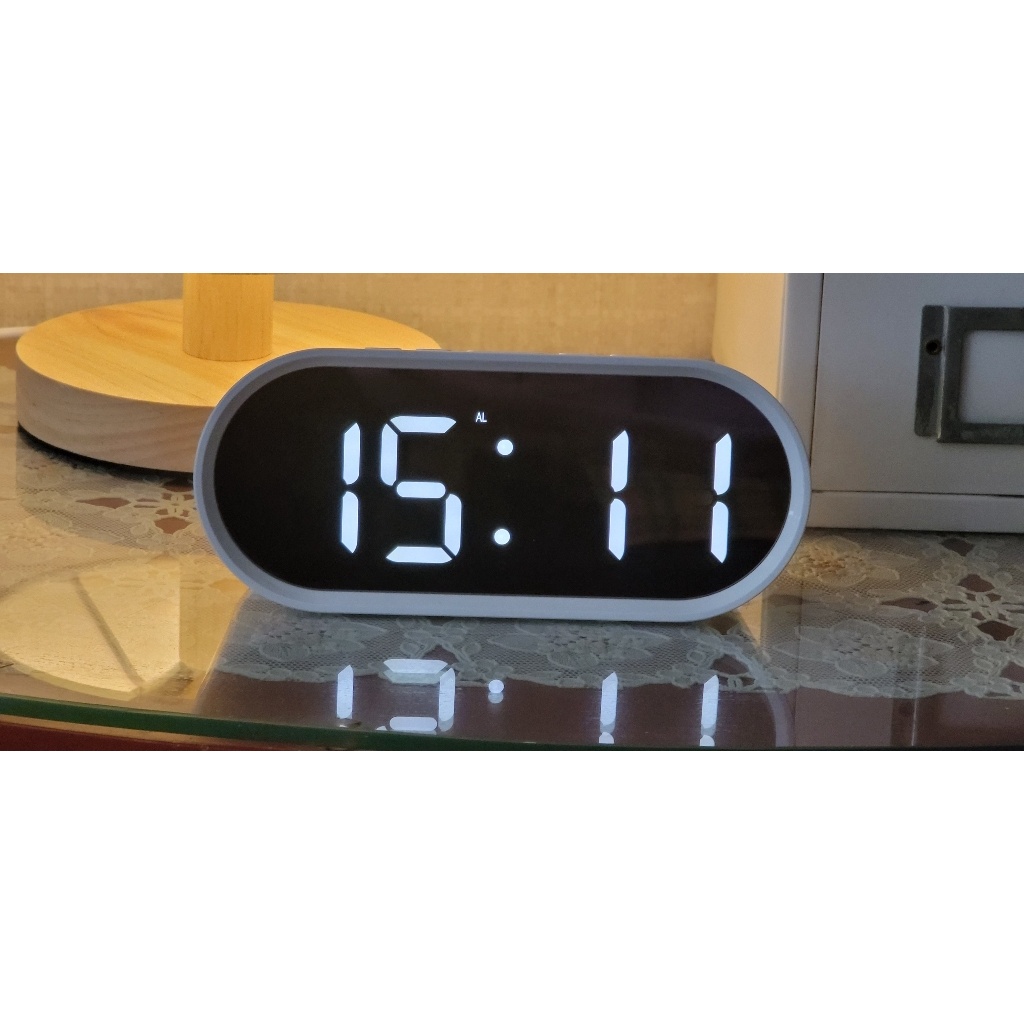 Đồng hồ điện tử tráng gương để bàn đèn LED mini Mooas Hàn Quốc