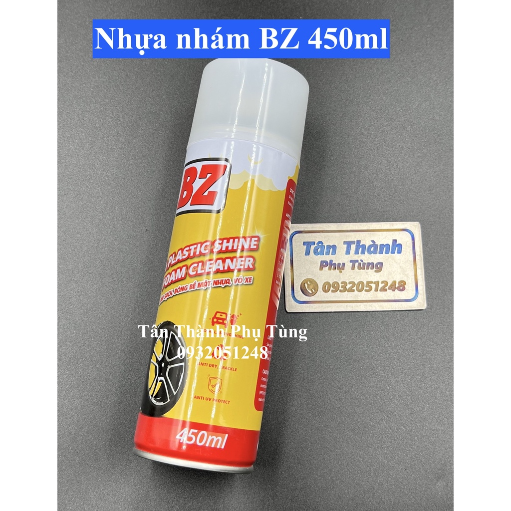 CHAI XỊT PHỤC HỒI NHỰA NHÁM VỎ XE BZ 450ml ( mẫu mới)