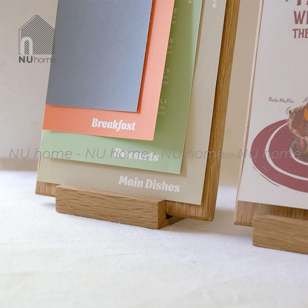 nuhome.vn | Kẹp menu gỗ để bàn - Kento, được thiết kế đẹp mắt bằng chất liệu gỗ sồi tự nhiên