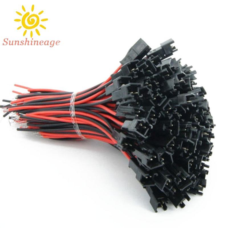 Bộ 10 đầu cáp nối PVC 24AWG 2 chân 2P 10 cm 2.54mm màu đỏ / đen bền bỉ đa năng chuyên nghiệp