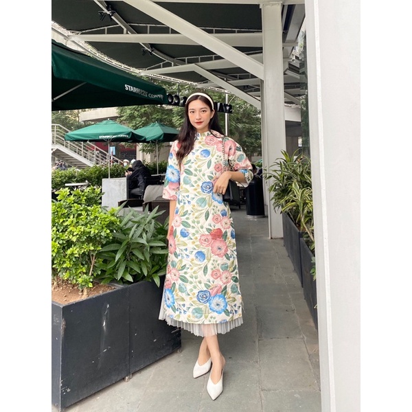 Áo dài gấm hoa ( không kèm chân váy)
