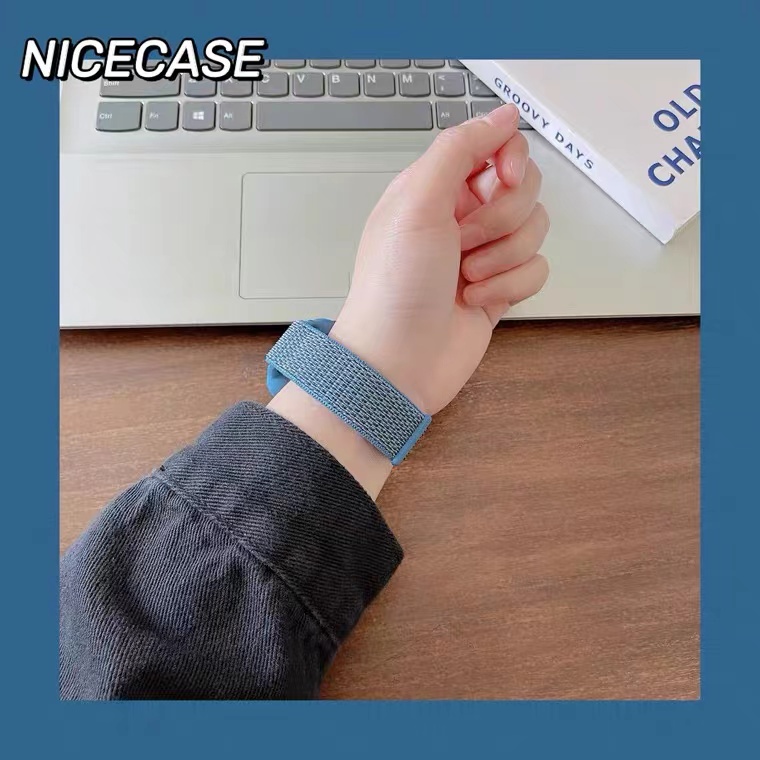 Dây Đeo Đồng Hồ Bằng Nylon Co Giãn 2022 44mm 40mm 45mm 41mm 42mm 38mm 45 41 mm Cho iWatch serie 3 5 SE 6 7