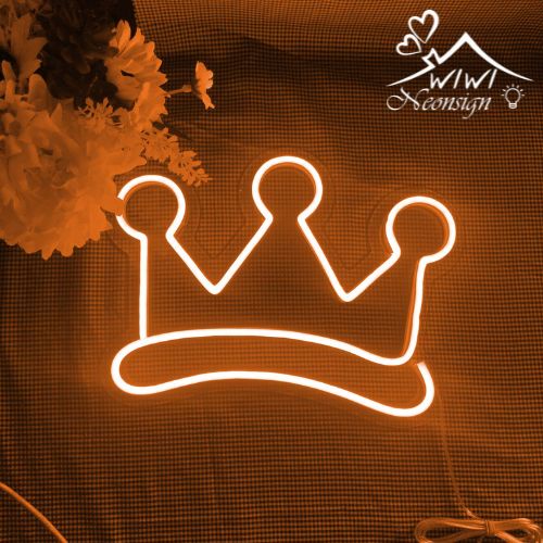 Đèn neon hình vương miện | 28x21 cm | Đèn led neon theo yêu cầu trang trí decor quà tặng cực chất