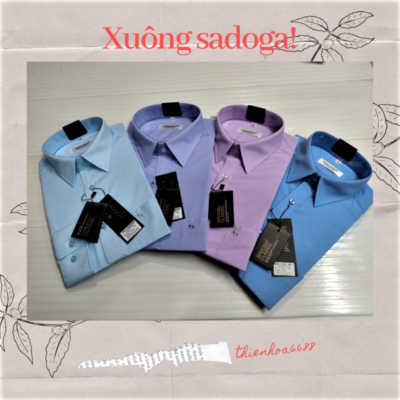 Áo Sơ Mi Nam Tay Dài Sadoga dáng xuông - Mầu Trắng | BigBuy360 - bigbuy360.vn