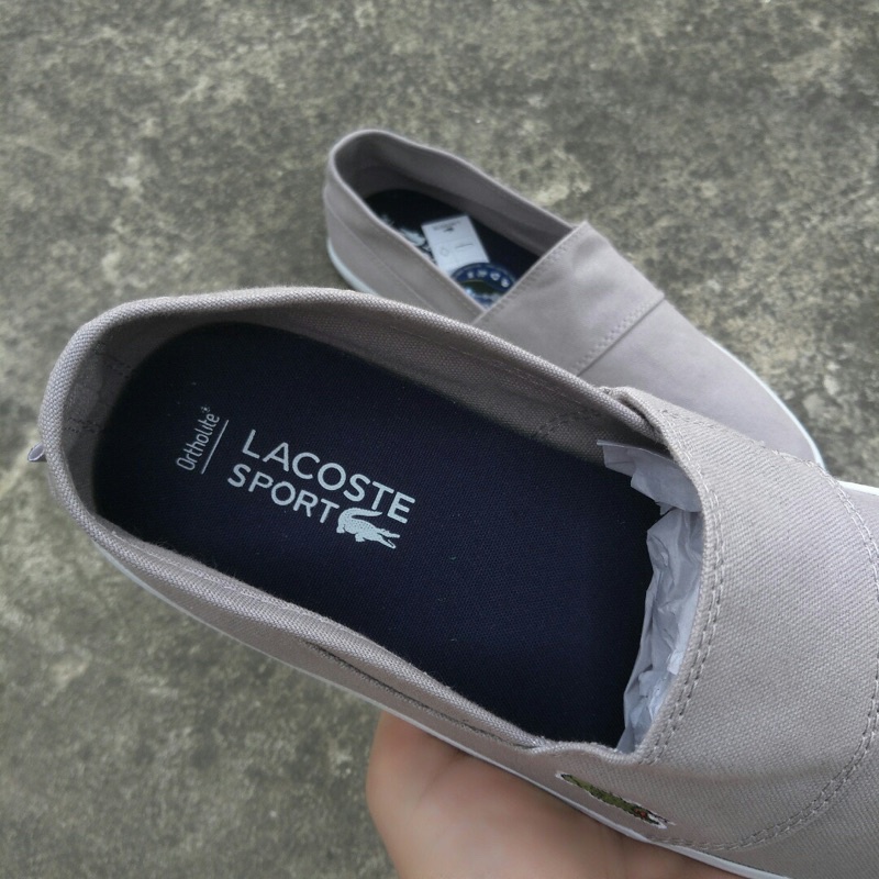 Giày lười da đế mềm cho nam thương hiệu Lacoste cao cấp