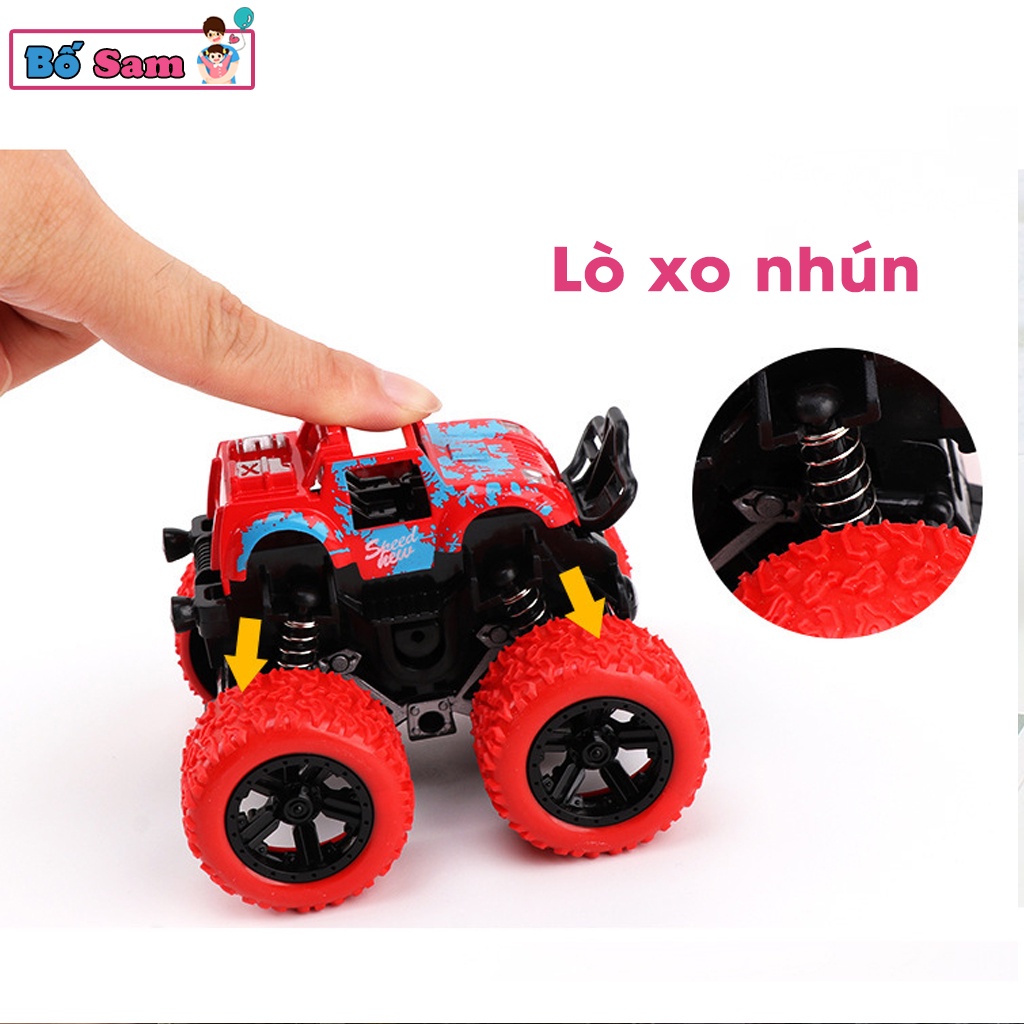 Xe ô tô đồ chơi oto địa hình bánh to cho bé quán tính nhào lộn 360 Shop Bố Sam