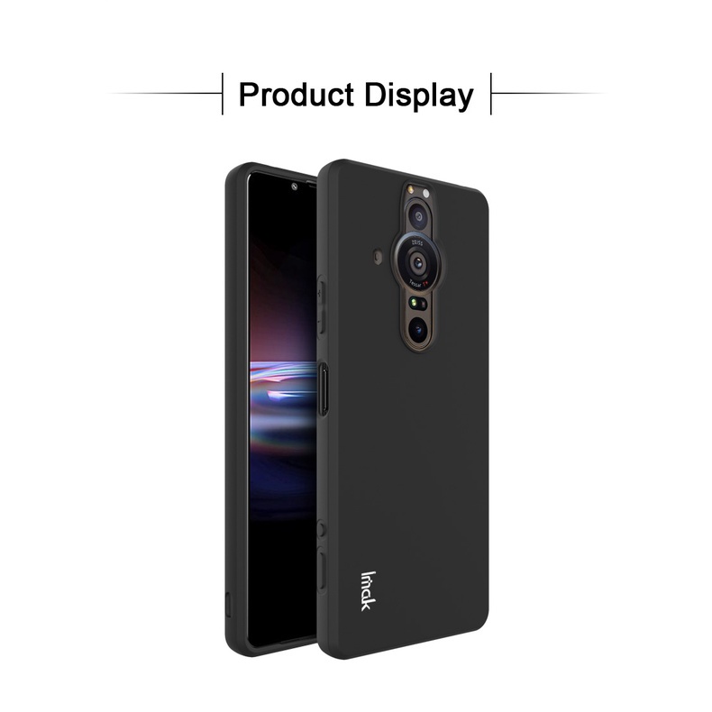 Ốp điện thoại Imak silicon TPU mềm nhám siêu mỏng có lỗ gắn dây đeo cho Sony Xperia Pro-I XQ-BE62 XQ-BE42