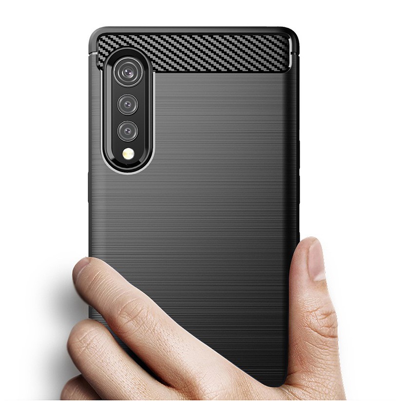 Ốp lưng LG Velvet/ Velvet 5G chống sốc vân carbon hấp thụ nhiệt cao cấp cực bền, không bám vân tay cực ôm máy