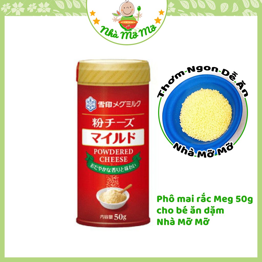 Phô Mai Rắc Meg 50g cho bé ăn dặm Nhật - Nhà Mỡ Mỡ