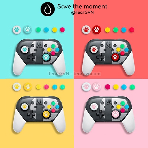 Bộ bọc nút và Analog nhiều màu (Akitomo) cho Switch Pro Controller