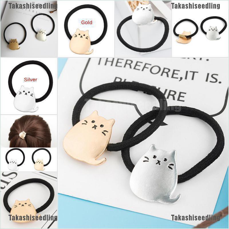 Dây Buộc Tóc Co Giãn Hình Mèo Dễ Thương