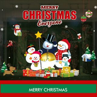 Decal trang trí GIÁNG SINH ,Noel trang trí bề mặt 50*70cm chất liệu PVC cao cấp