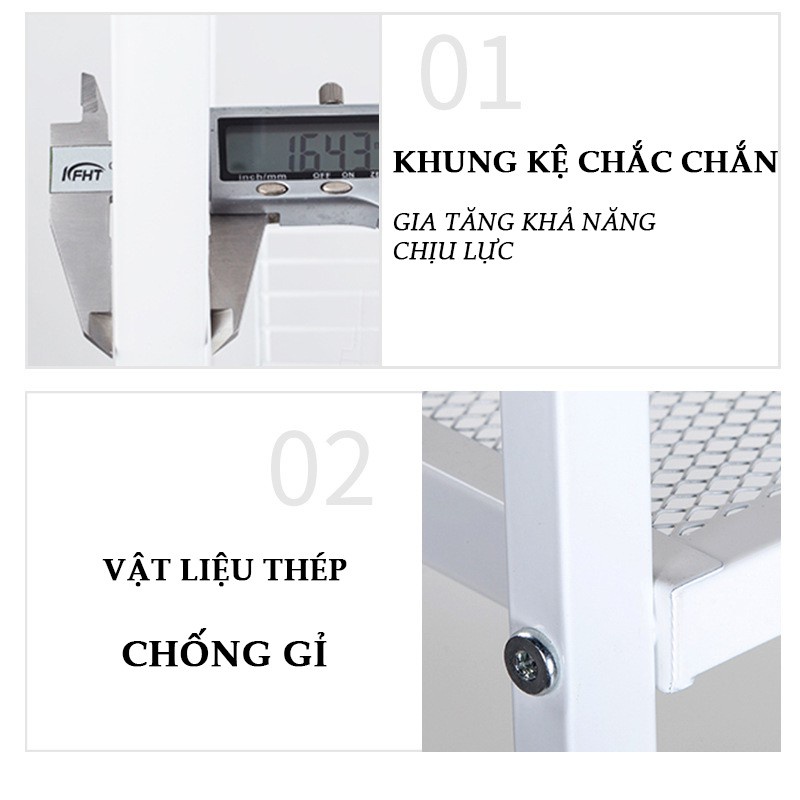 Kệ Đa Năng Hình Thang 4 Tầng - Kệ Sắt Decor Trang Trí Phòng Khách, Phòng Ngủ Chắc Chắn Hàng Nhập Khẩu