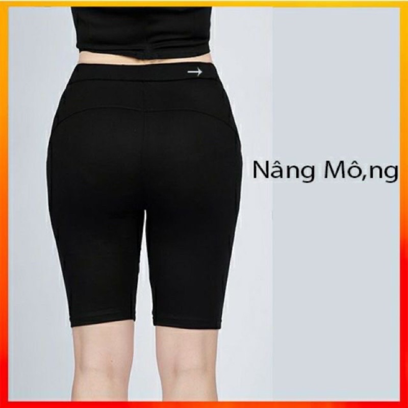 Quần đùi legging nâng mông chất co giãn mặc cực thích