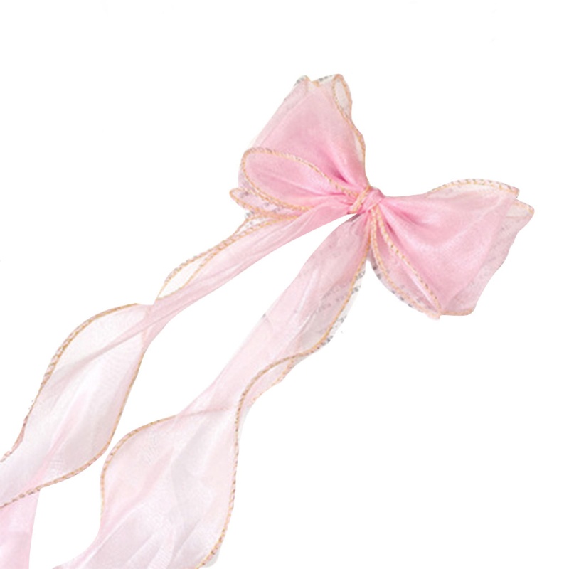 Kẹp Tóc Nơ Ruy Băng Dài Lấp Lánh Phong Cách Công Chúa Cho Bé Gái