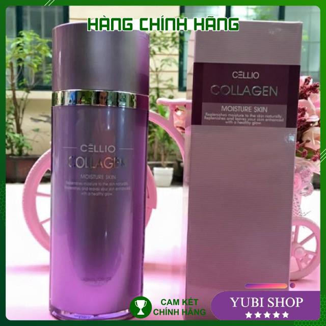 Nước Hoa Hồng Cellio Chính Hãng - Hàn Quốc - Nước Hoa Hồng Chống Lão Hóa Da Collagen Cellio Moisture Skin  - Hot