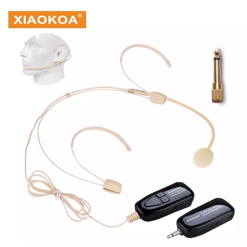 [Mã 44ELSALE2 giảm 7% đơn 300K] Mic trợ giảng không dây XIAOKA 2.4G ( Mic màu da ) cao cấp