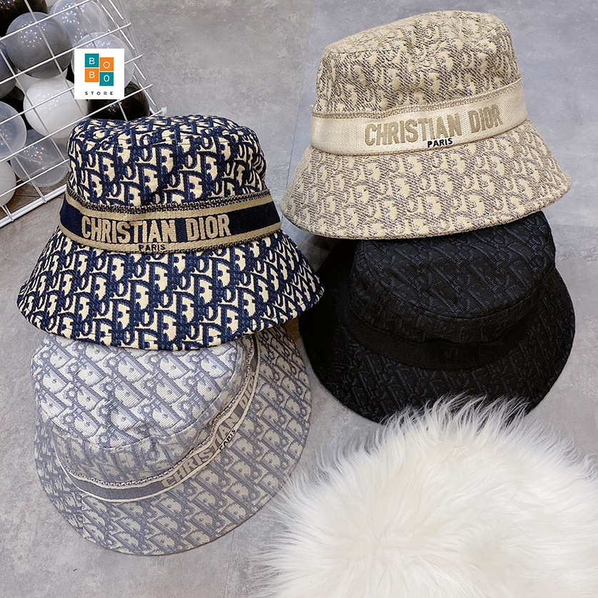 Mũ bucket dior họa tiết thổ cẩm  đa sắc màu - siêu sang chảnh - hot trend