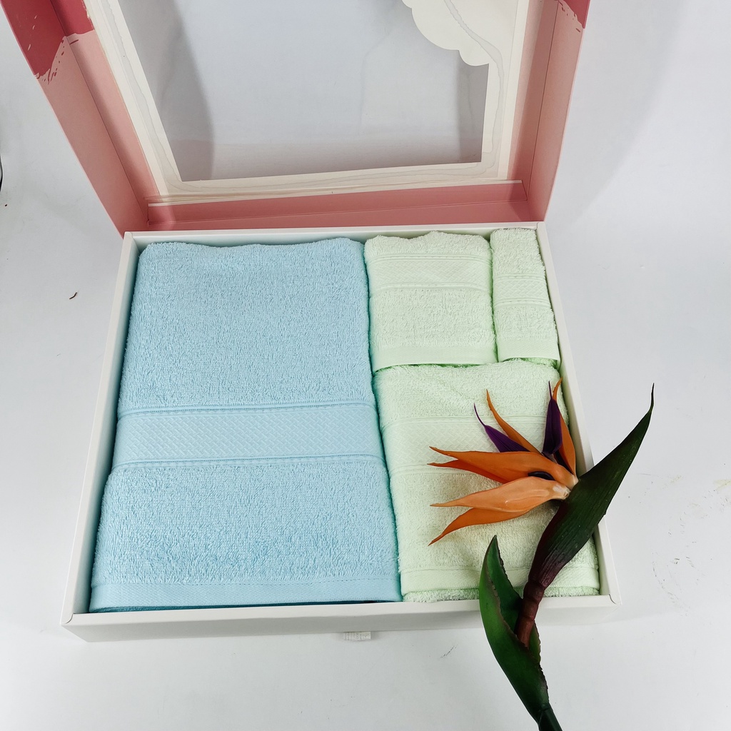 BỘ 4 COMBO Khăn Tắm Cotton Thiện Phú Bộ SMLXL367, Khăn Tắm Cao cấp Tiện Lợi Freeship