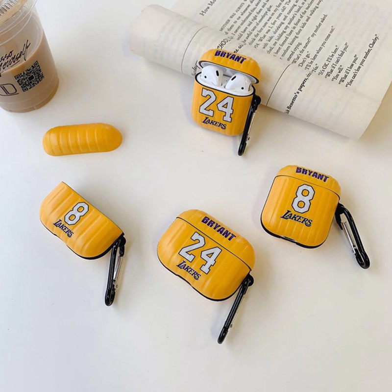 Bao case silicon tai nghe Apple Airpods 1 / 2 hiệu HOTCASE Lakers Bryant - Hàng chính hãng