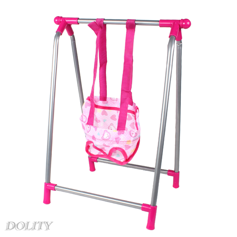 [DOLITY]Baby Nursery Room Furniture Decor ABS Doll Swing Set Kids Fun Play Toy Gift