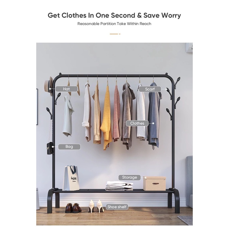 Giá Sào Treo Quần Áo Thông Minh Khung Thép Mẫu Mới Chắc Chắn Đa Dạng Kích Thước