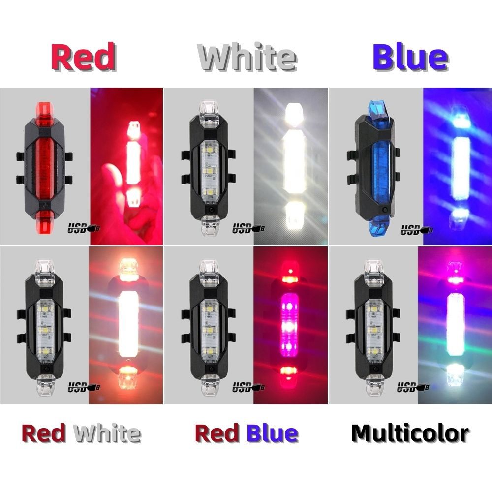 Đèn Led Phía Sau Cảnh Báo An Toàn Sạc Usb Cho Xe Đạp