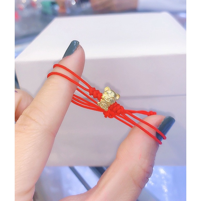 Charm con giáp tuổi Hổ bạc xi vàng mẫu mới Nhâm Dần 2022-Minh Tâm Jewelry