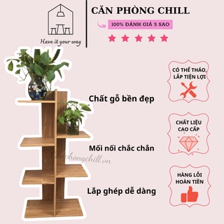 Kệ sách gỗ vuông 5 tầng - Kệ sách gỗ vuông lắp đặt siêu dễ, chất liệu gỗ MDF cao cấp , gỗ sơn chống mọt ẩm