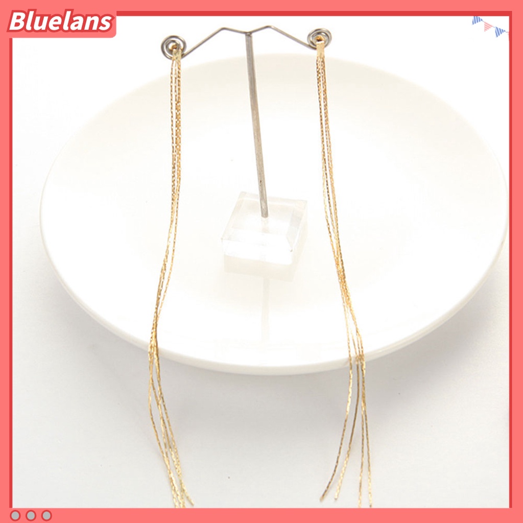 Đôi khuyên tai hợp kim kiểu tua dài đơn giản cá tính cho nữ